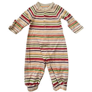Baby Gap Striped Romper Long Sleeved Snap Newborn 0 - 3 Months Early 2010's